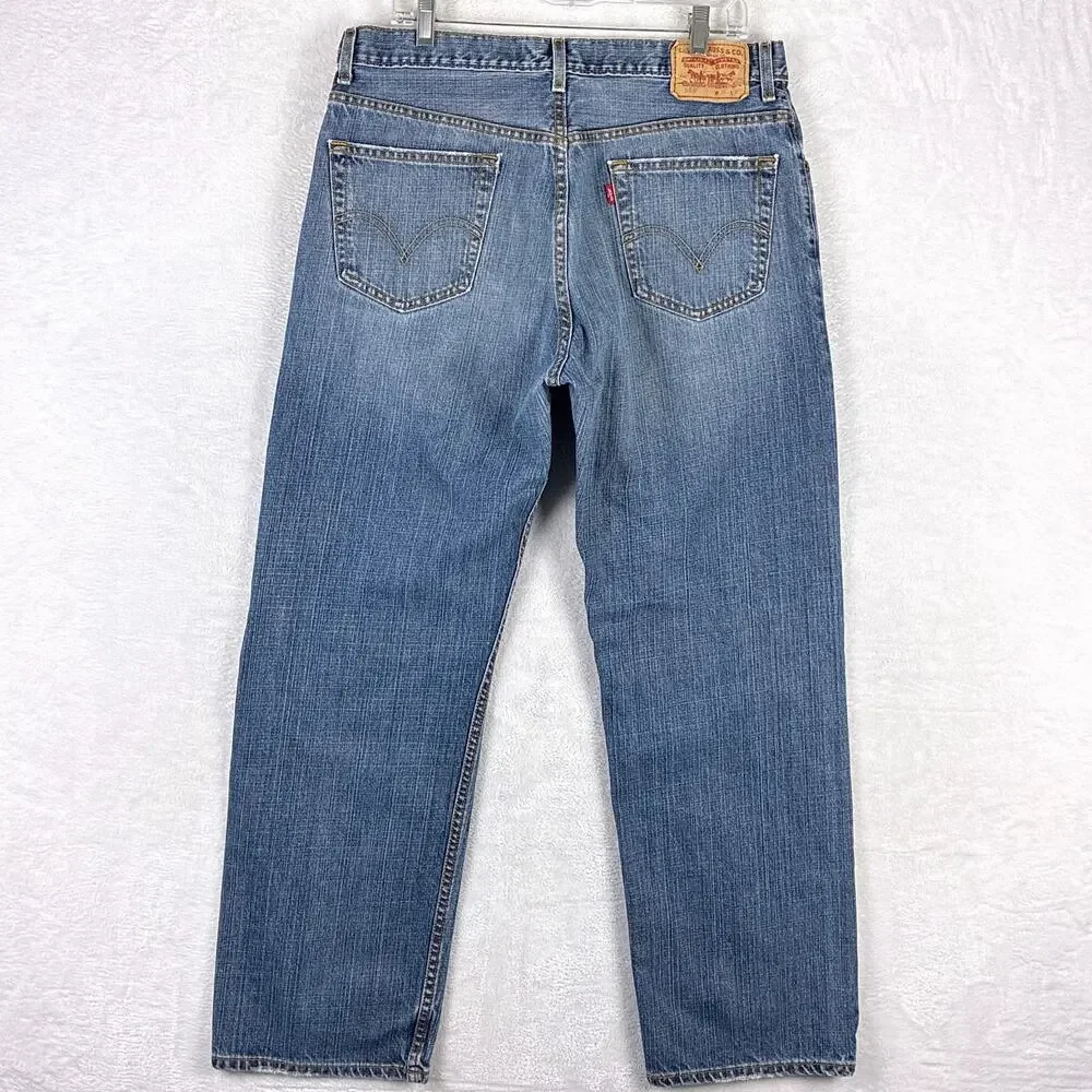 VTG Levis 559 Jeans Men 36x32 (34x32) Relaxed Straight Baggy Faded Whiskered Y2K